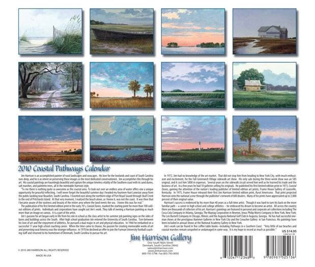 2010 Coastal Pathways Calendar - Jim Harrison