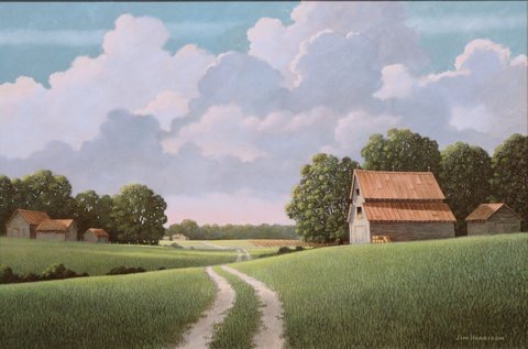JH257 - Barn and Clouds - 20' x 30" Acrylic on Canvas